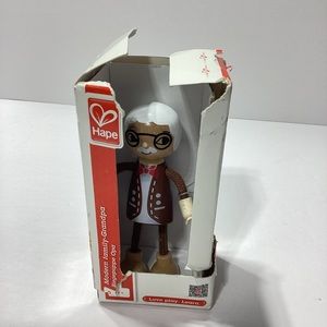 Hape Modern Family Grandpa Bendable Wooden Toy Figure